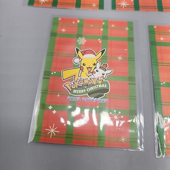 Poncho Pikachu Slowpoke Lugia Ho-Oh Gyrados Mewtwo Card Database Merry Christmas - Picture 11 of 12